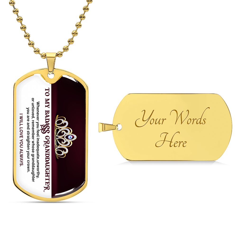 My Badass Granddaughter - Dog Tag Necklace