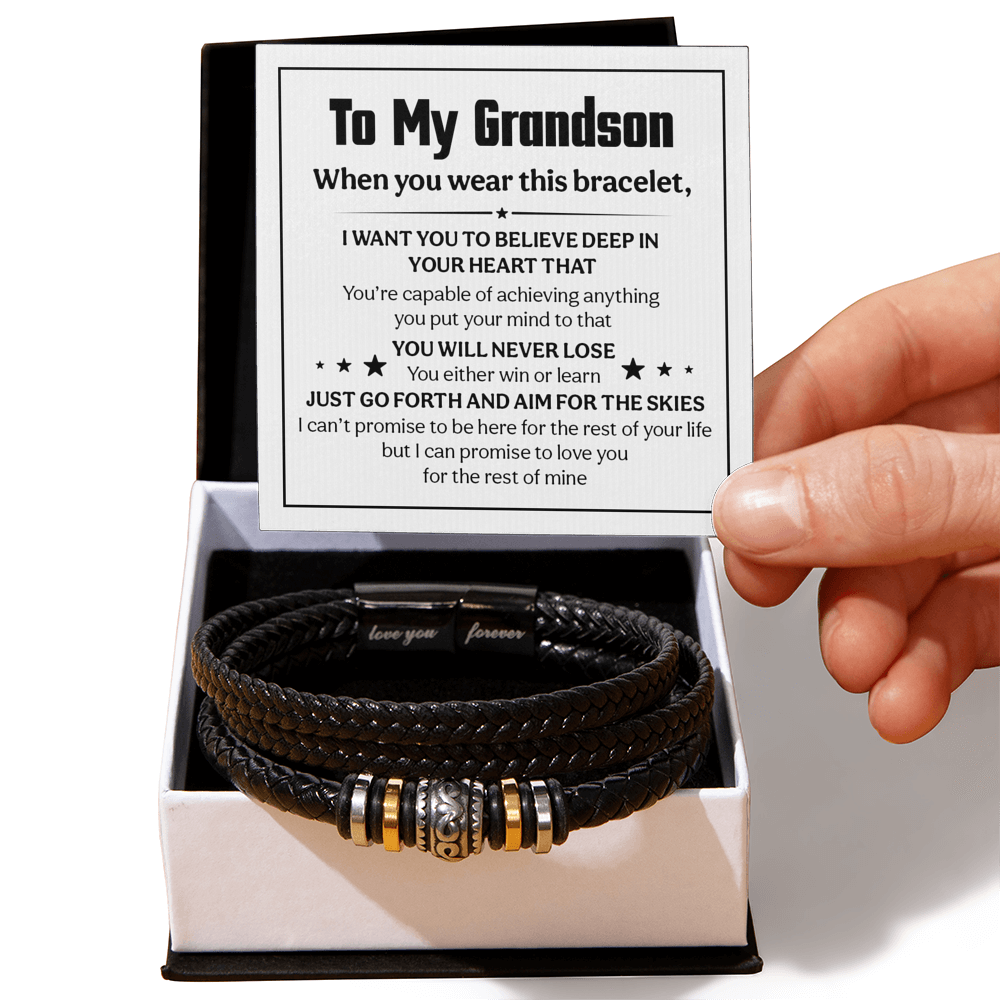 Love You Forever Believe Deep (To My Grandson) – Bracelet