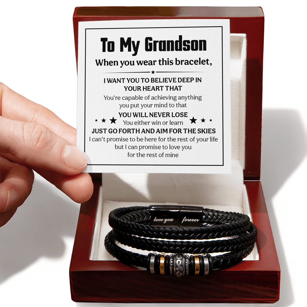 Love You Forever Believe Deep (To My Grandson) – Bracelet