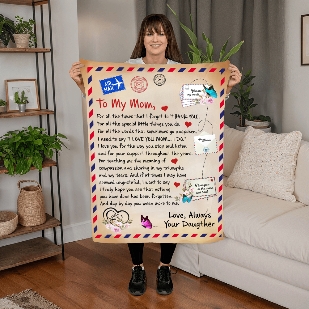 To My Mom Thank You – Coral Fleece Blanket