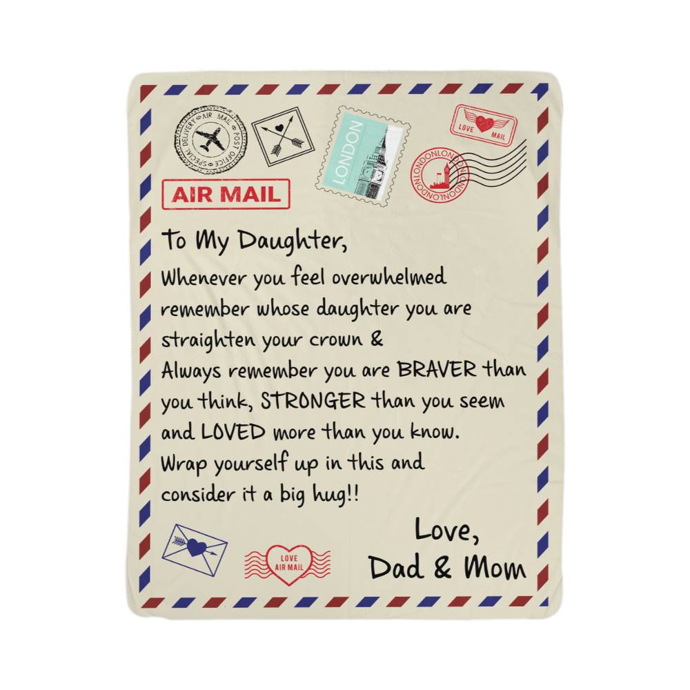 To My Daughter Loved (From Dad & Mom) – Sherpa Fleece Blanket
