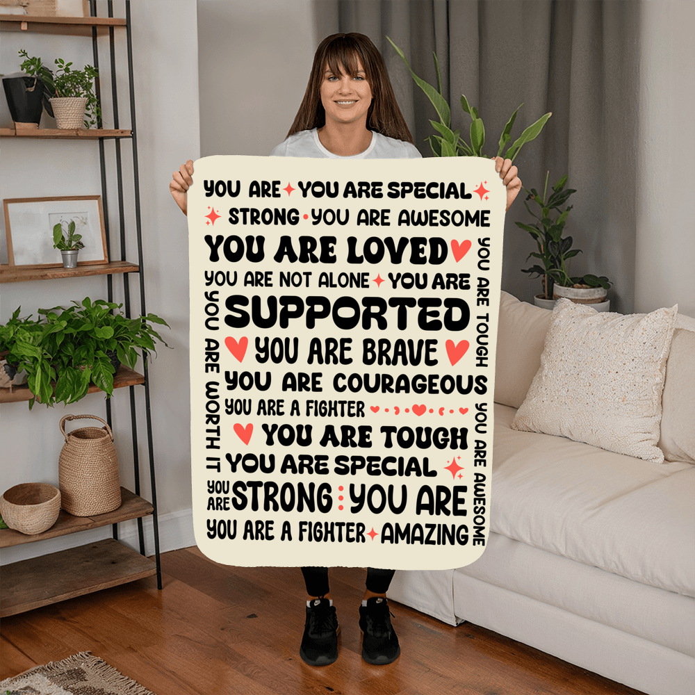 To My Daughter Braver (From Mom) – Sherpa Fleece Blanket