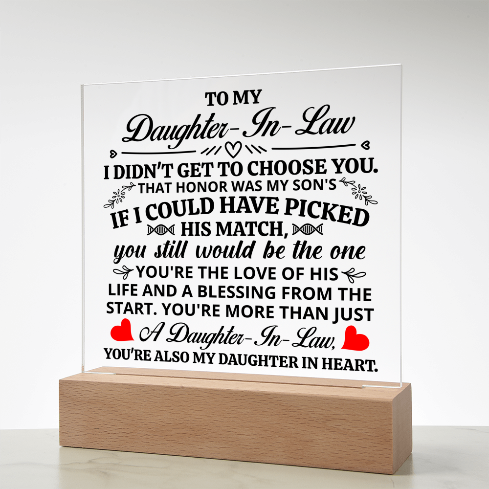 To My Daughter-in-Law Honor – Acrylic Square