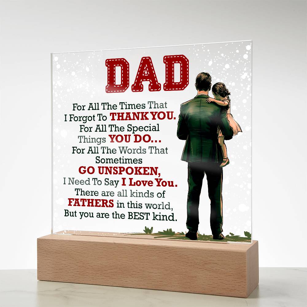 Thank You Dad - Acrylic Square