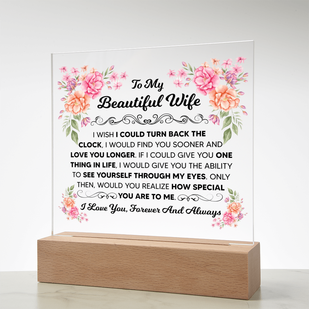To My Beautiful Wife – Acrylic Square